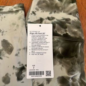 Align pant 28” tie dye